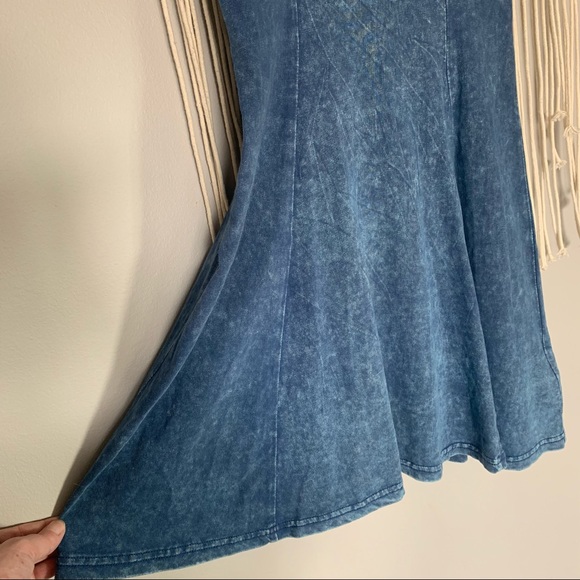 H&M Fit & Flare Faux Denim Mini Dress - Picture 9 of 14